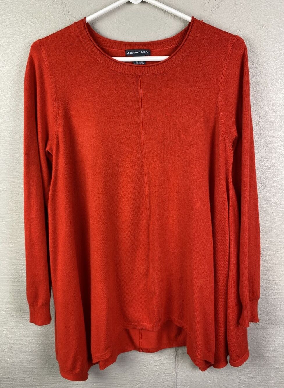 Chelsea & Theodore Women’s Red Knit Long Sleeve Sweater Size Large